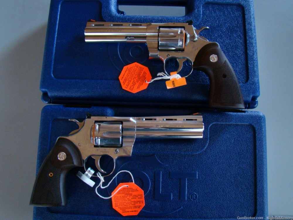 Pair of Colt Python .357 MAG Revolvers 5" SS Snake 357 Magnum Consec #'s !-img-7