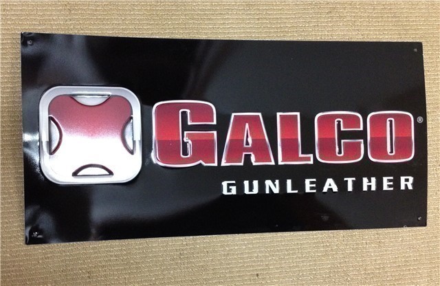 Galco Gunleather tin sign 11" x 22 1/2"-img-0
