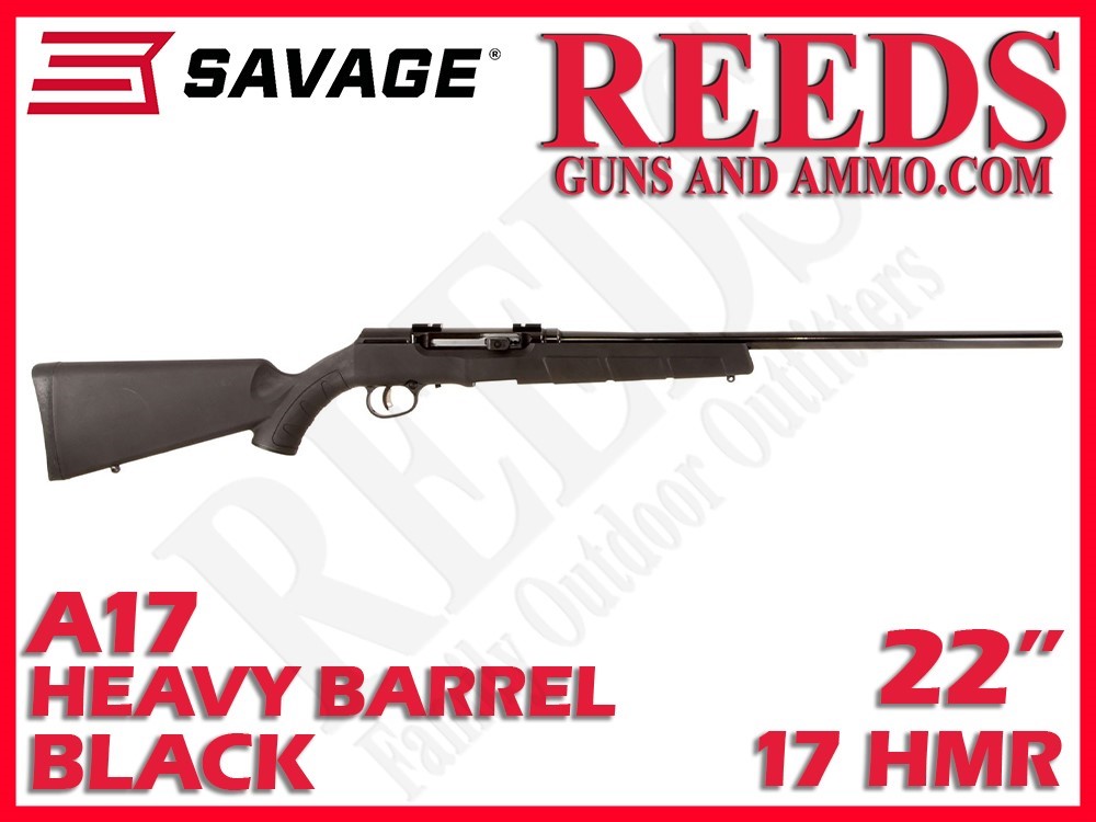 Savage A17 Heavy Barrel Black 17 HMR 22in 47007-img-0
