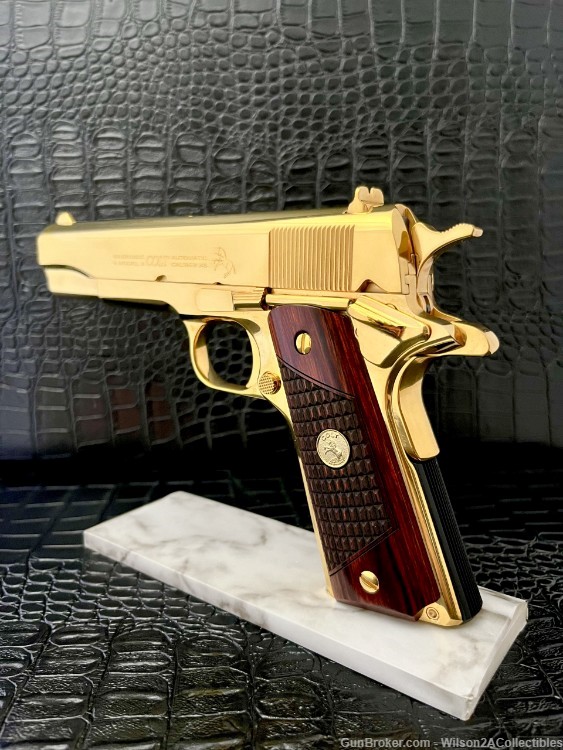 STUNNING AND CLASSY, GOLD Seattle Engraving Customs Colt 1911-img-4