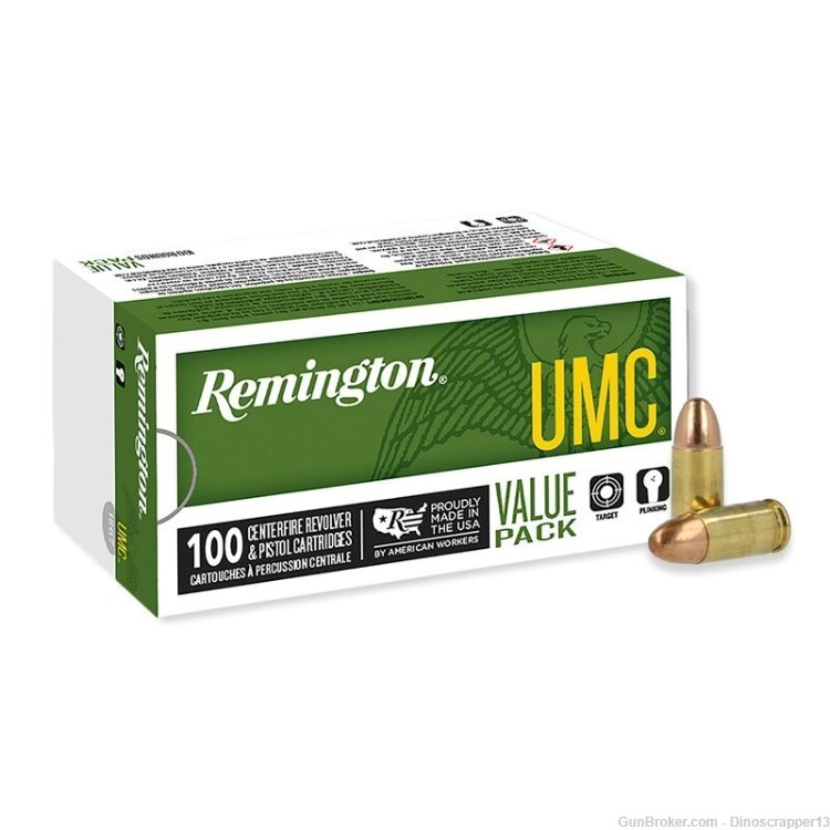 Remington UMC Handgun 9mm Luger 115 Grain NO CC FEES-img-0