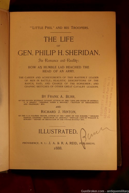 The Life of General Sheridan - Book - 1888 - Signed-img-1