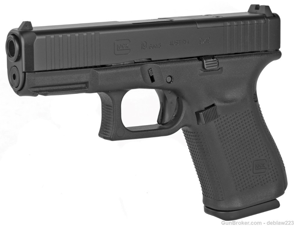 Glock G19 Gen 5 MOS Black 9mm Pistol Optics Ready LayAway PA195S203MOS-img-0