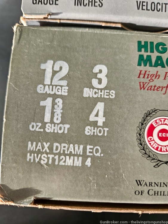 Estate Winchester SUPER-X Steel SHOT 12Ga 1 1/4 oz 3in 4 Shot Waterfowl-img-4
