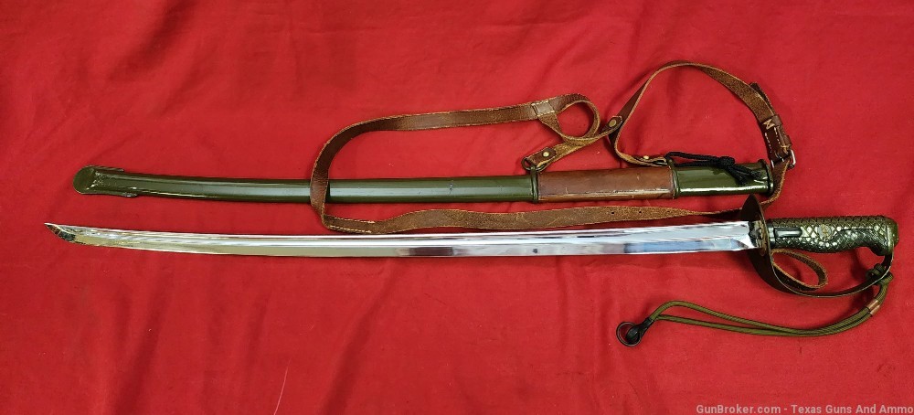 AUTHENTIC ORIGINAL PLA CHINESE 1965 CAVALRY SABRE SWORD GREAT SHAPE-img-0
