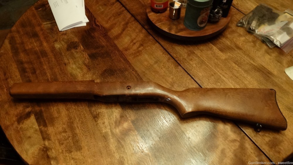 ruger mini-14 wooden stock.  some hardware.  read description-img-0