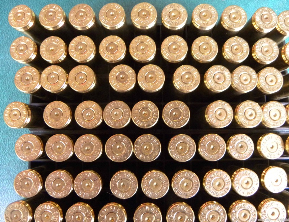 80 Rds Hornady 300 Win Mag Winchester Magnum Brass Once-Fired + More-img-2