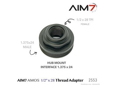 SILENCER suppressors Adapter HUB Direct Thread Mount 1/2x28TPI 