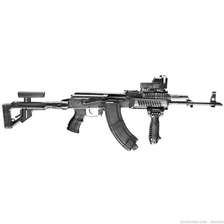 AK-47 Fab Defense Quad Rail Polymer Handguard For AK47 AK74 Variants Green-img-1