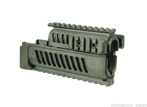 AK-47 Fab Defense Quad Rail Polymer Handguard For AK47 AK74 Variants Green-img-0