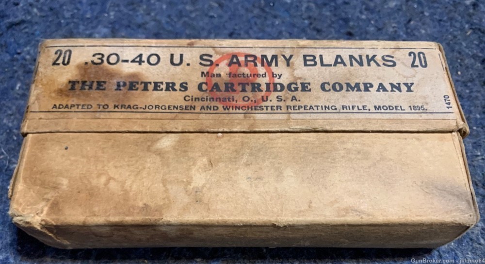 20 rounds of vintage Peters 30-40 US ARMY 30-40 KRAG BLANKS-img-1