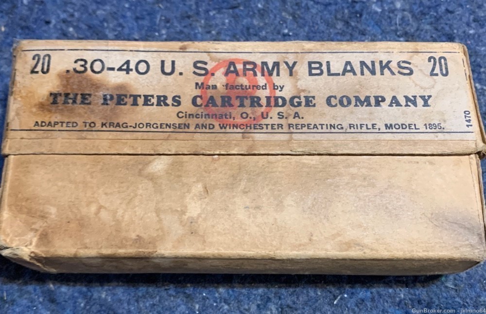 20 rounds of vintage Peters 30-40 US ARMY 30-40 KRAG BLANKS-img-0