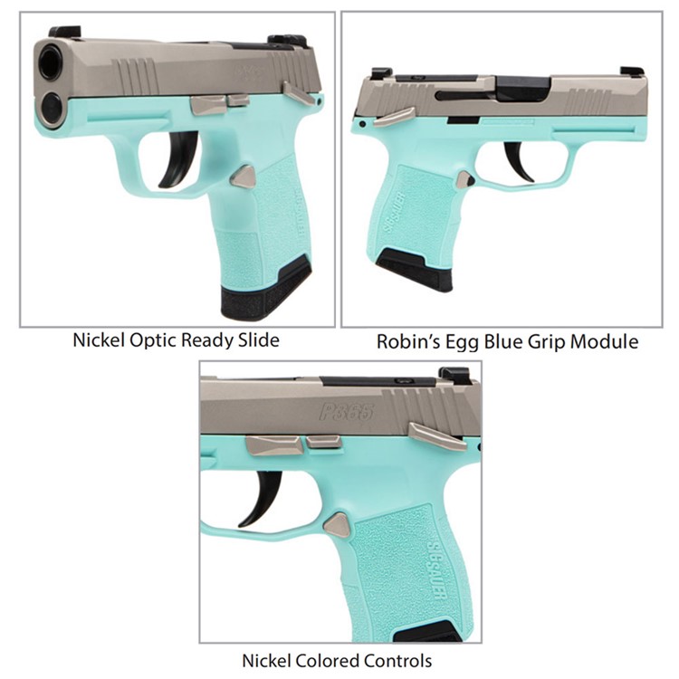 SIG SAUER P365-380 3.1in 2x10rd Mags Robin's Egg Blue Pistol 365-380-REB-MS-img-4
