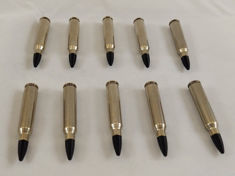 223 Remington / 5.56 NATO Nickel Snap caps / Dummy Rounds -Set of 10- Black-img-4