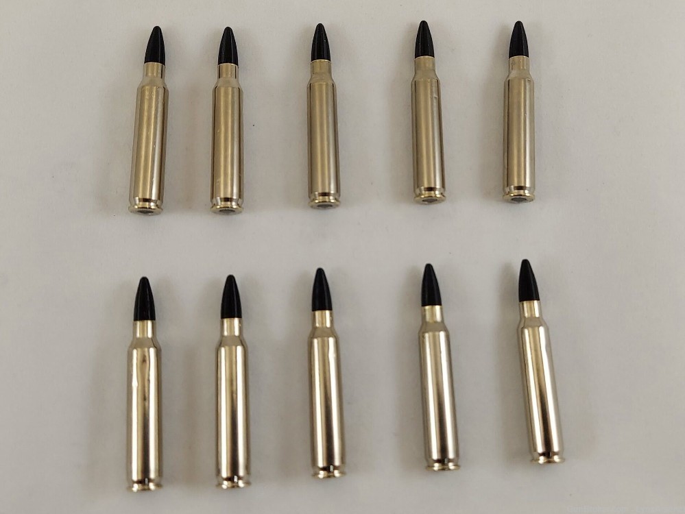 223 Remington / 5.56 NATO Nickel Snap caps / Dummy Rounds -Set of 10- Black-img-2