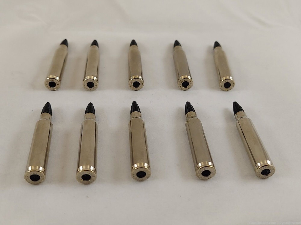 223 Remington / 5.56 NATO Nickel Snap caps / Dummy Rounds -Set of 10- Black-img-3