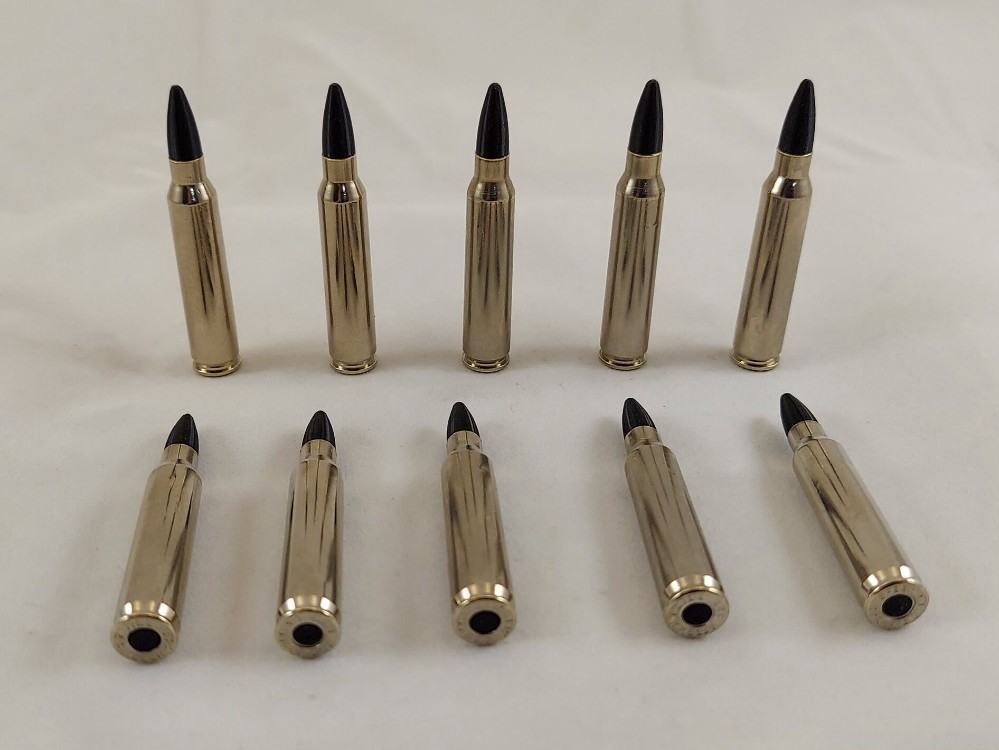 223 Remington / 5.56 NATO Nickel Snap caps / Dummy Rounds -Set of 10- Black-img-0