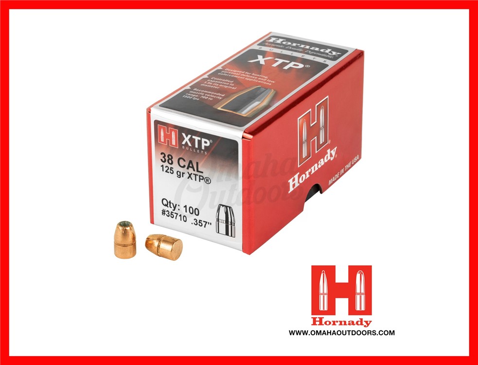 Hornady 357 125 GR XTP Bullets 100 ct 35710-img-0