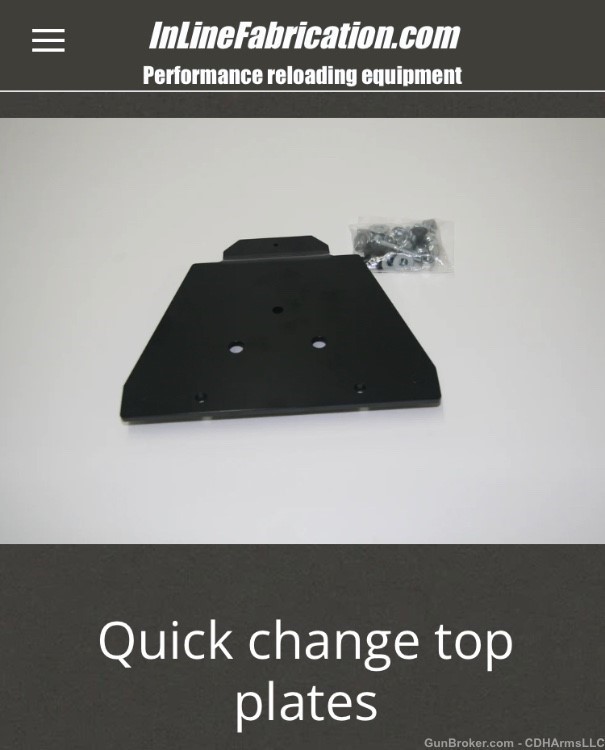 Inline Fabrication Quick Change Top Plate #82 Lee Load All II-img-0