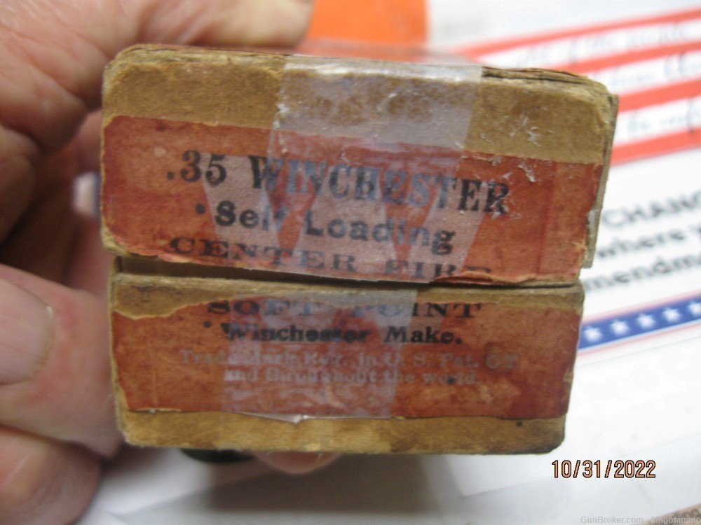 RARE Now 35 WIN Self Loading Box of Winchester 35 SL 180 gr AMMO-img-3
