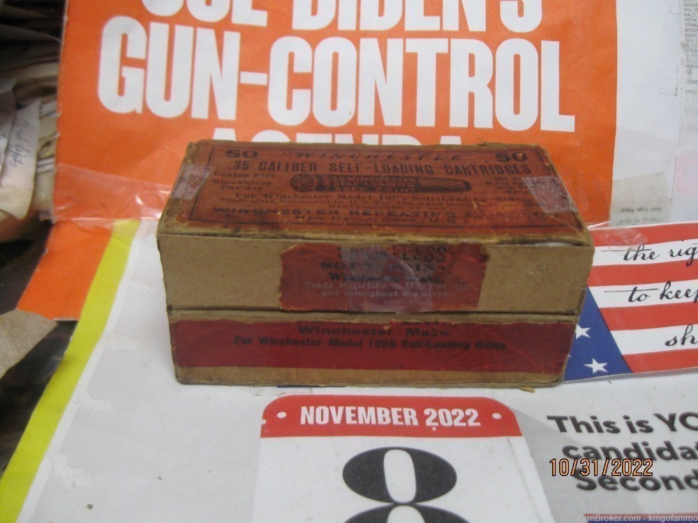 RARE Now 35 WIN Self Loading Box of Winchester 35 SL 180 gr AMMO-img-0