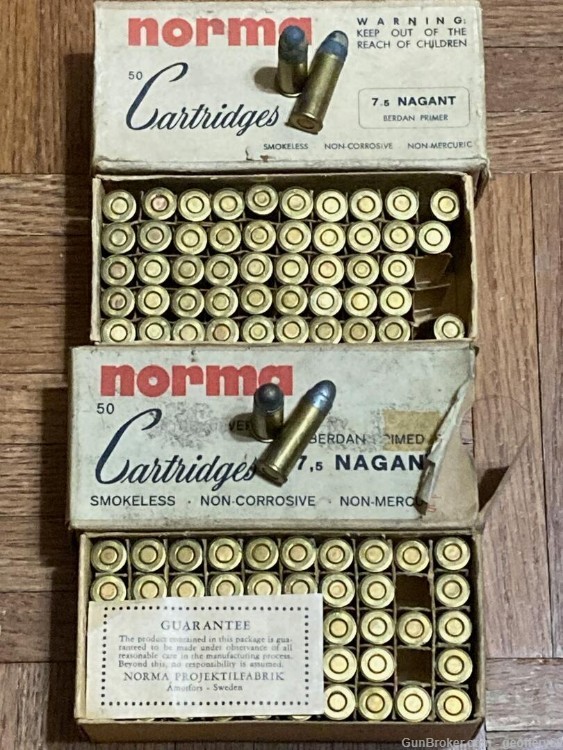 7.5 Nagant Norma 103 gr 104 gr Lead RN Revolver Ammo 100 Rds 186-img-2