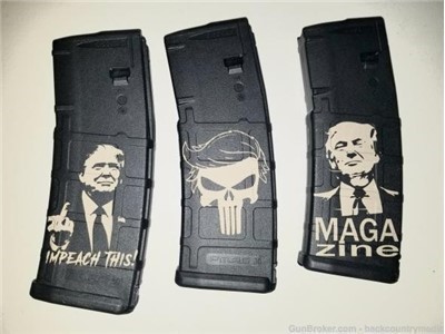 3 pack of laser engraved Magpul PMAG magazines Trump 2024 Election Pack! 