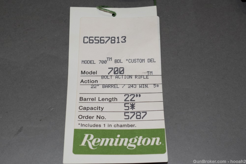 Wonderful Remington 700 BDL Custom Deluxe 243 Win W Box Hang Tag 1990-img-40