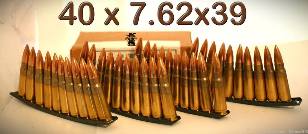 7.62x39 M67 Non-magnetic 122gr Copper FMJ Brass Case Yugo Ammo w/Clips 40RD-img-3
