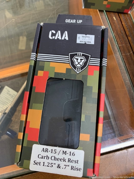 CAA AR-15/M16 Cheek Rest Kit Two Piece Polymer Black CP [FC-814716010129]-img-0