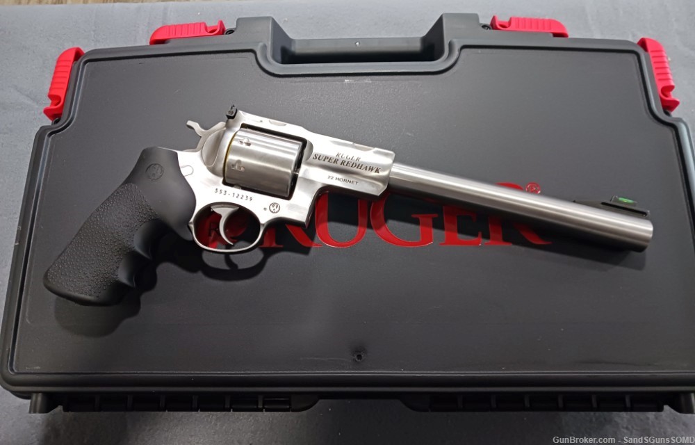 RUGER SUPER REDHAWK 22 HORNET 9.5" STAINLESS DOUBLE ACTION REVOLVER NEW-img-1