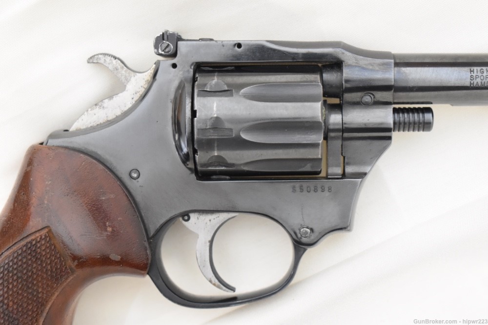 High Standard CAMP GUN .22 LR double action revolver 6 inch barrel -img-9