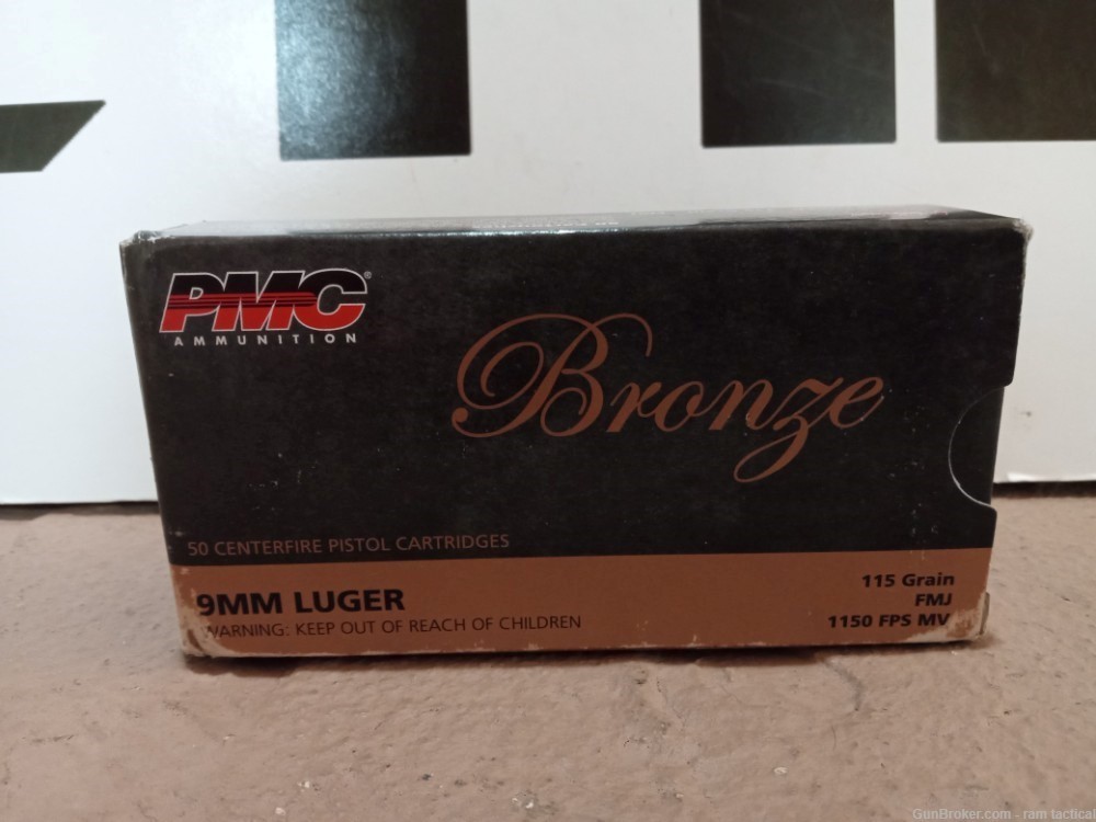 50 Rd 9mm PMC Bronze Fast Shipping No Credit Card Fees-img-0