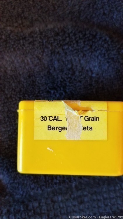 NEW BERGER  .30 CAL 165  HPBT GRAIN  BULLETS.  1 BOX OF 50-img-3