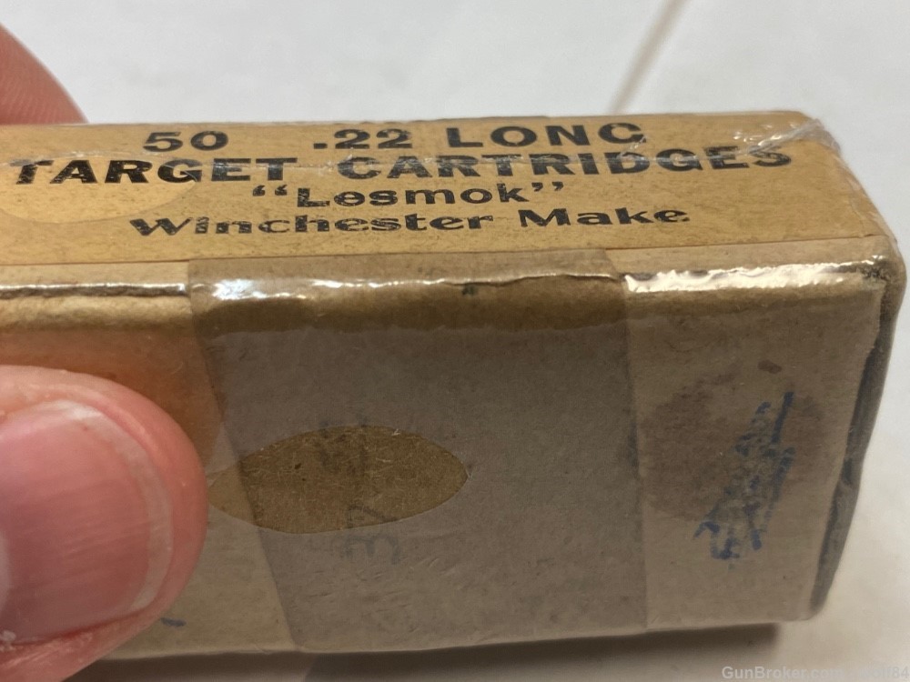 1914 Winchester 22 LONG "Lesmok"  Target Cartridges SEALED NOS! -img-5