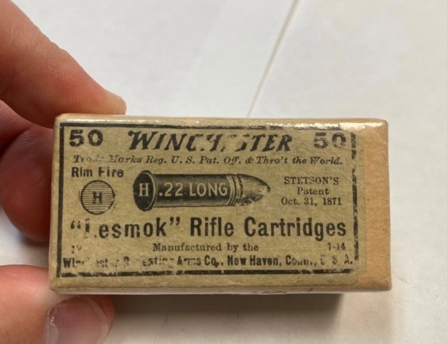 1914 Winchester 22 LONG "Lesmok"  Target Cartridges SEALED NOS! -img-0