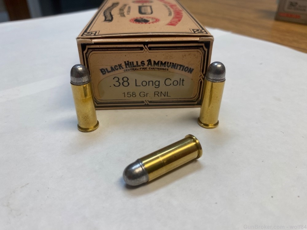 38 Long Colt BLACK HILLS 158 gr  Lead Round Nose  38 LC NOS -img-1