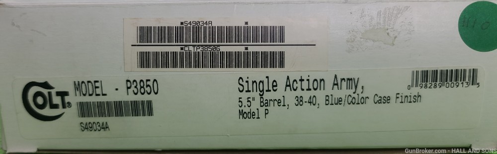 RARE COLT SAA * Single Action Army * 38-40 * P3850 + ORIGINAL BOX BORN 2008-img-3