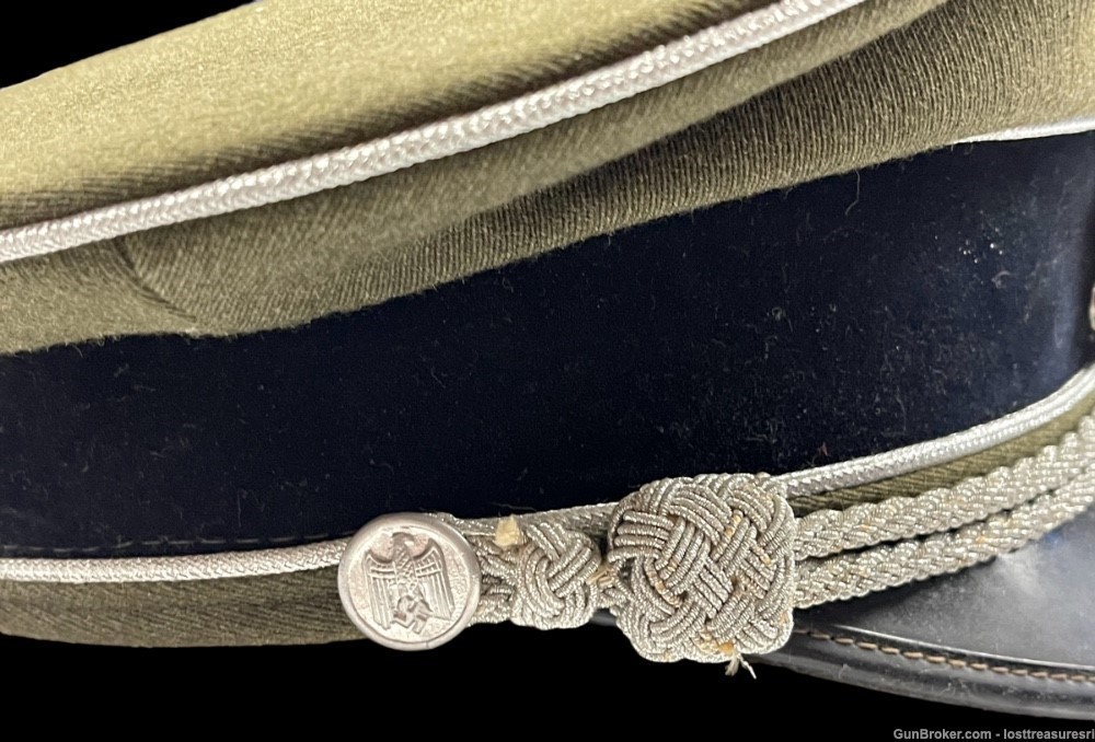 Repro WWII German Military Visor Cap WW2 WWII Uniform Wool Hat -img-21