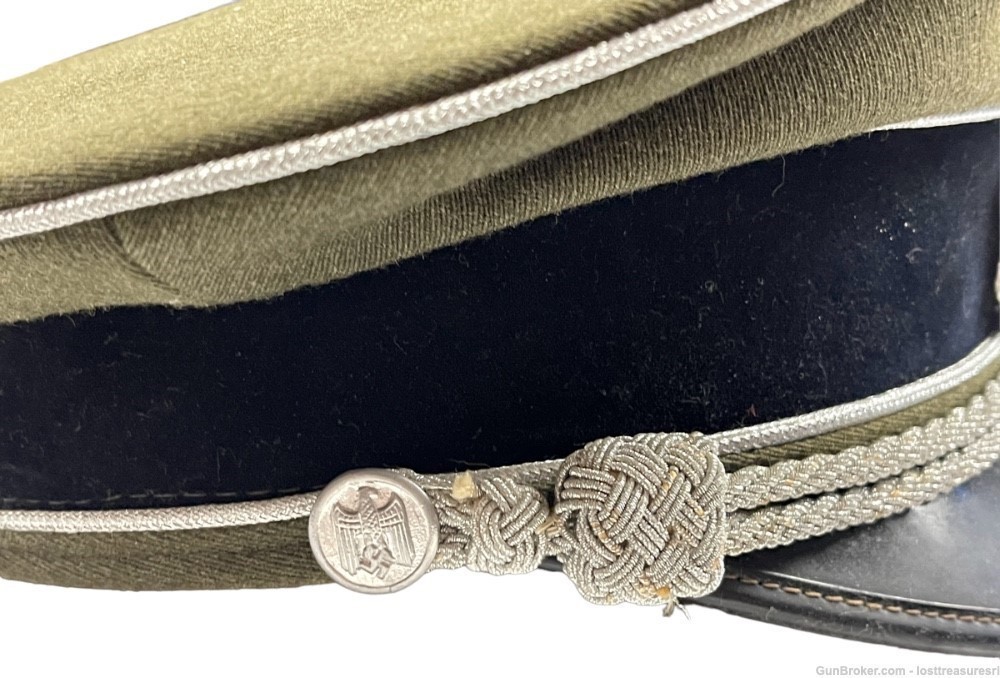 Repro WWII German Military Visor Cap WW2 WWII Uniform Wool Hat -img-8