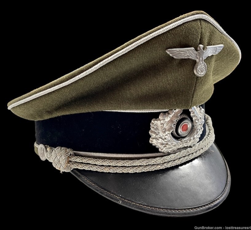 Repro WWII German Military Visor Cap WW2 WWII Uniform Wool Hat -img-34