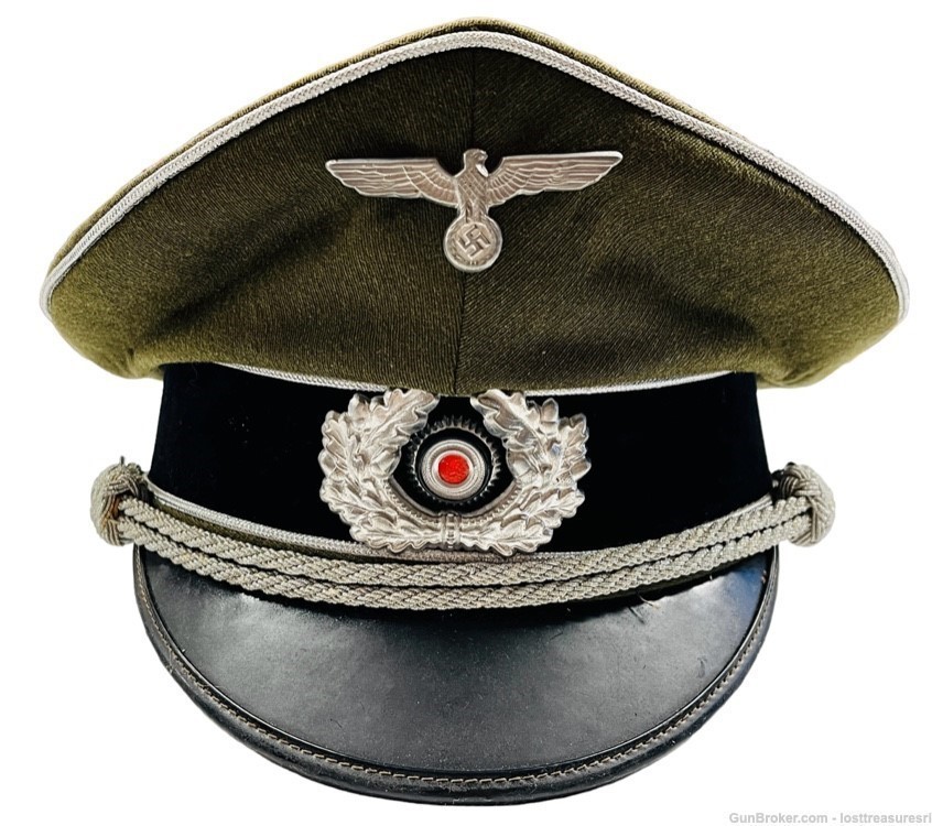Repro WWII German Military Visor Cap WW2 WWII Uniform Wool Hat -img-31