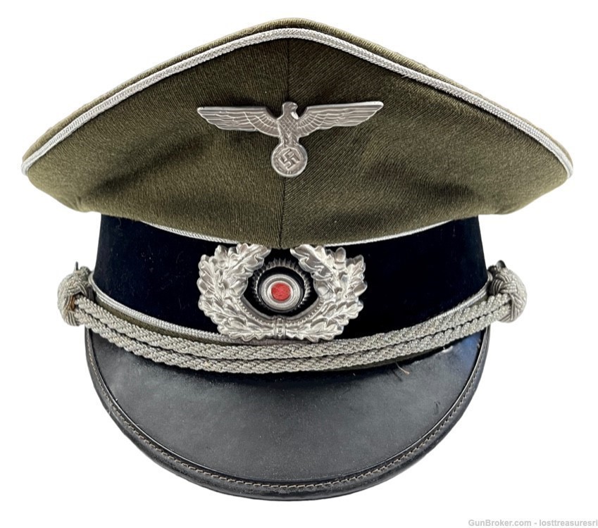 Repro WWII German Military Visor Cap WW2 WWII Uniform Wool Hat -img-2