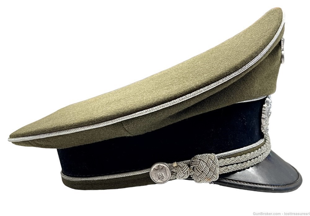 Repro WWII German Military Visor Cap WW2 WWII Uniform Wool Hat -img-4