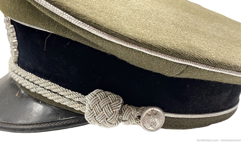 Repro WWII German Military Visor Cap WW2 WWII Uniform Wool Hat -img-6
