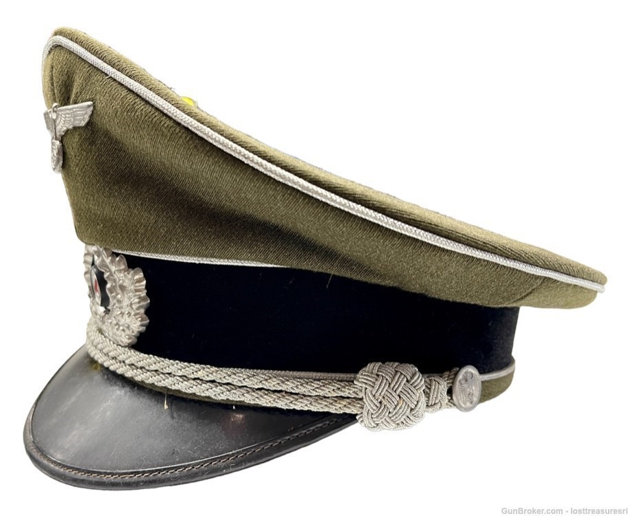 Repro WWII German Military Visor Cap WW2 WWII Uniform Wool Hat -img-3