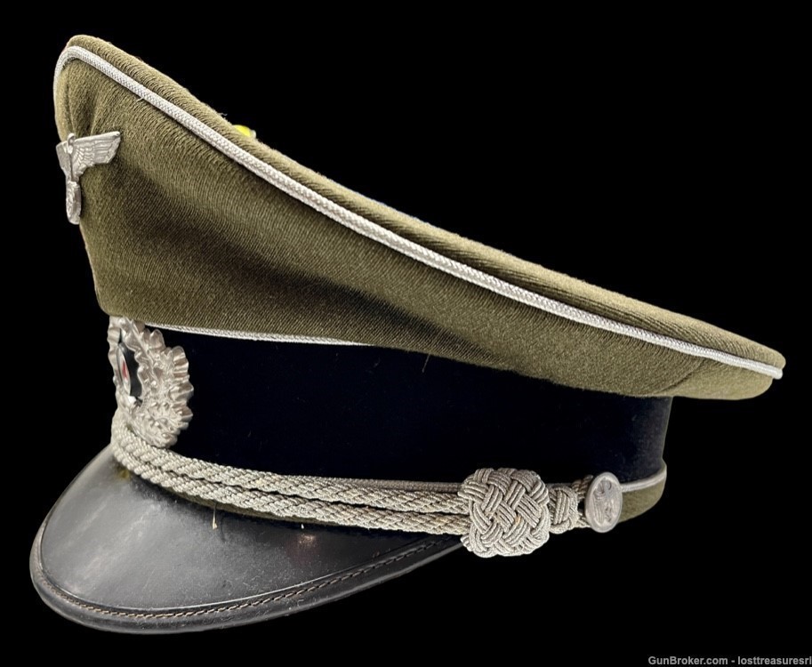 Repro WWII German Military Visor Cap WW2 WWII Uniform Wool Hat -img-29