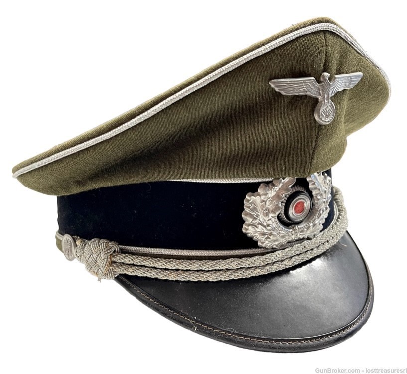 Repro WWII German Military Visor Cap WW2 WWII Uniform Wool Hat -img-1