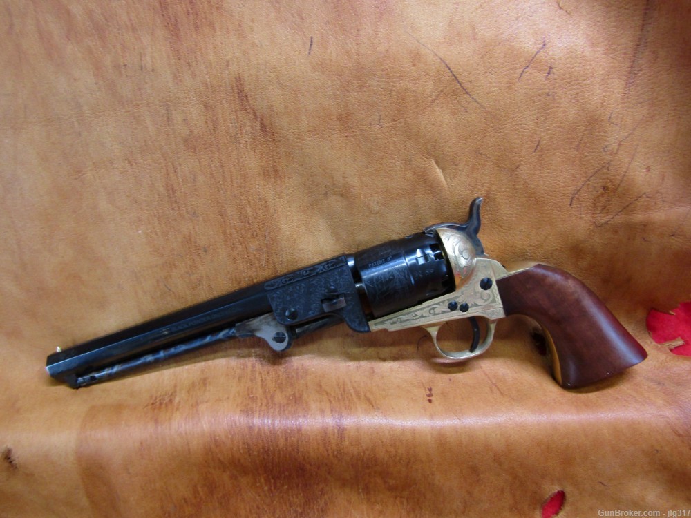 New F Lli Pietta 1851 Navy Brass 44 BP Engraved 7.5" BBL Revolver-img-7
