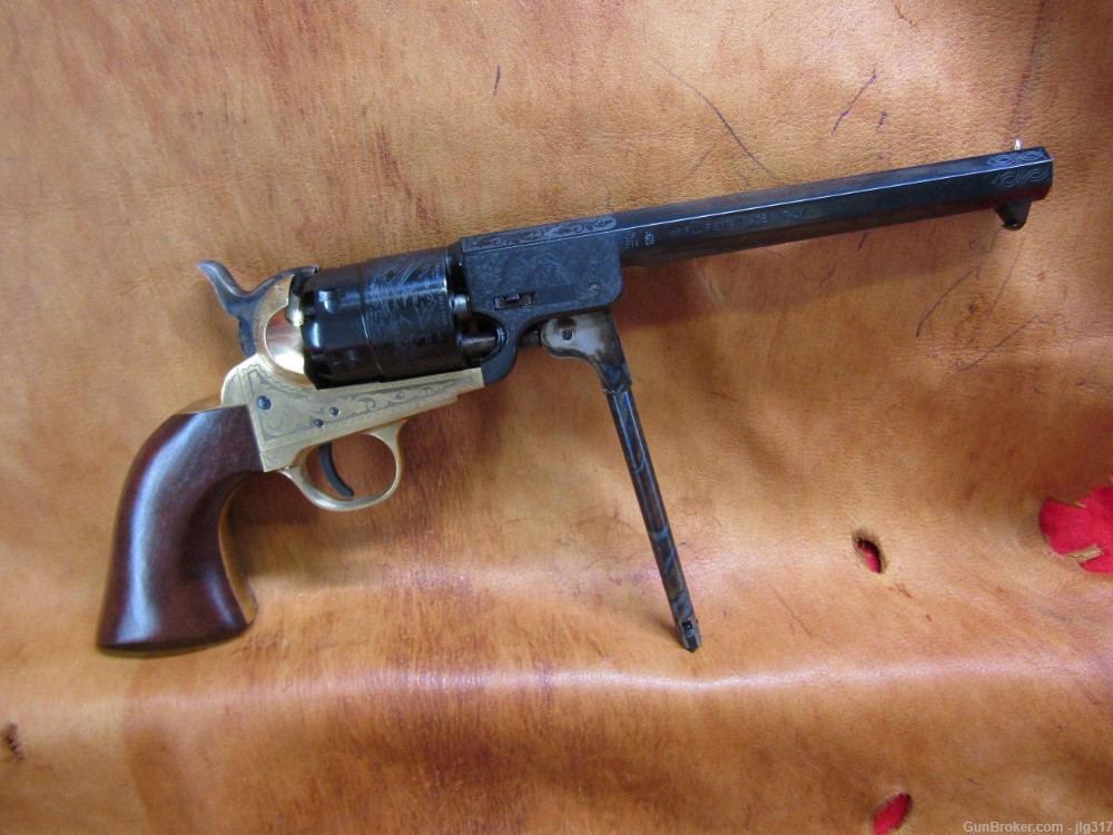 New F Lli Pietta 1851 Navy Brass 44 BP Engraved 7.5" BBL Revolver-img-6